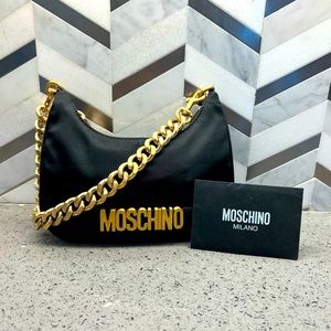 Moschino logo-letter shoulder bag